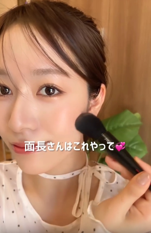 美容部員れなコが伝授!面長さん4か所チーク