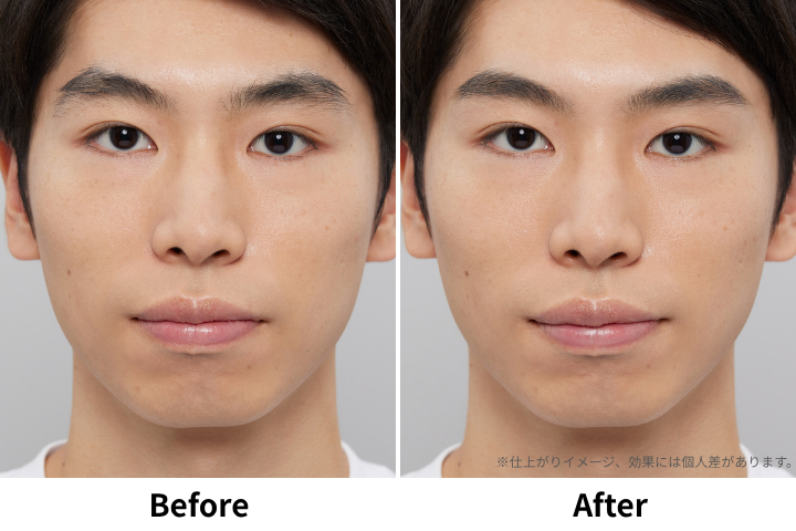しっかり眉のBeforeとAfter