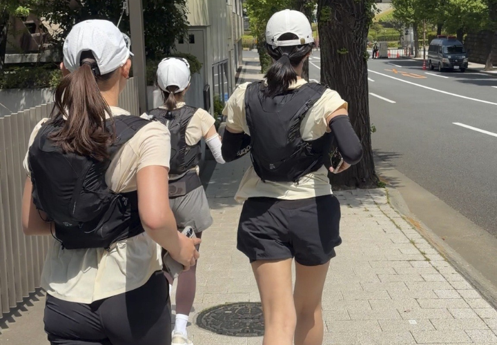 走っている最中