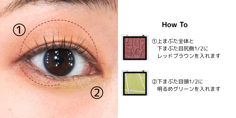アイシャドウの塗り方