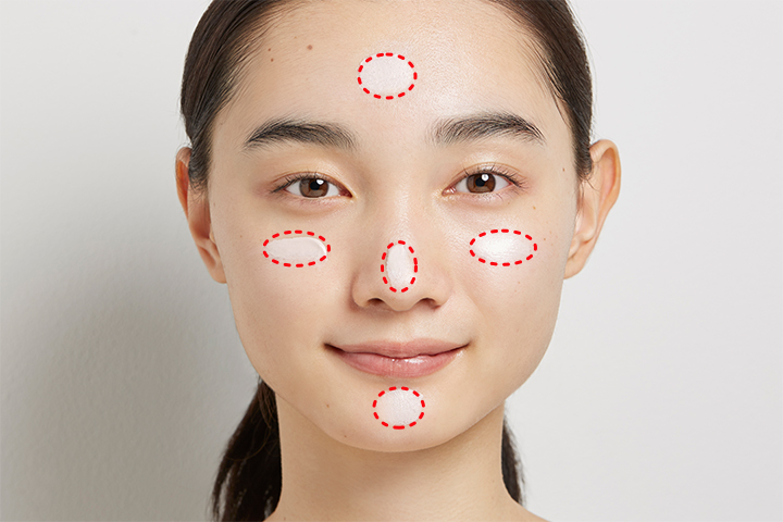 下地を置く位置のガイドライン