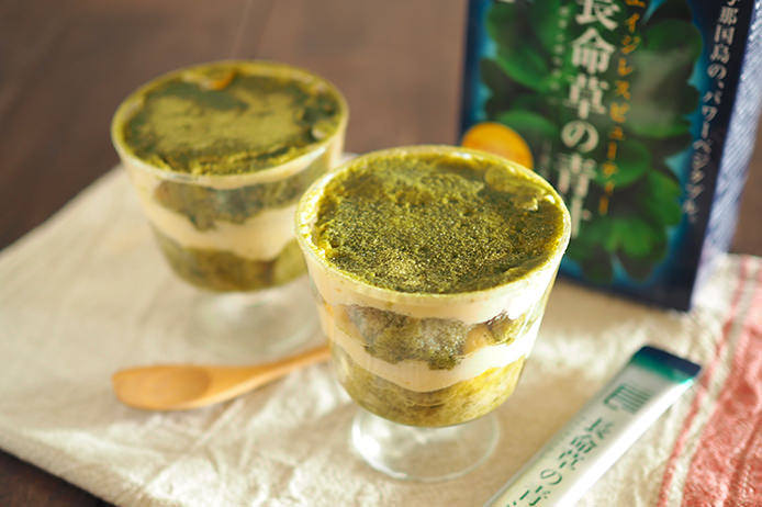 スイーツで温活!スーパー野菜「長命草」を使った簡単ティラミスレシピ