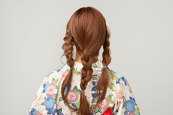 ロングの浴衣ヘアアレンジHOWTO