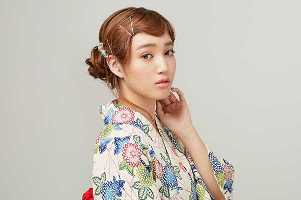 ロングの浴衣ヘアアレンジHOWTO