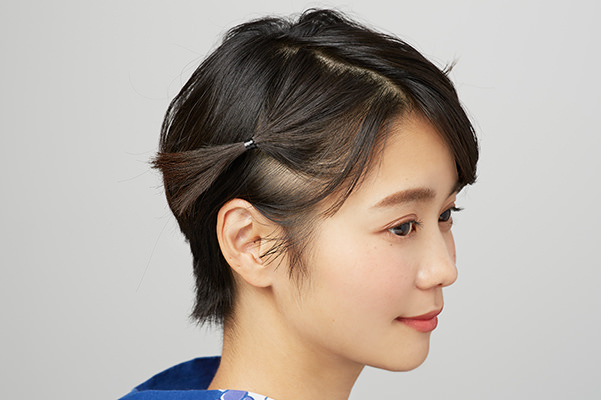 浴衣に似合うショートのヘアアレンジHOWTO