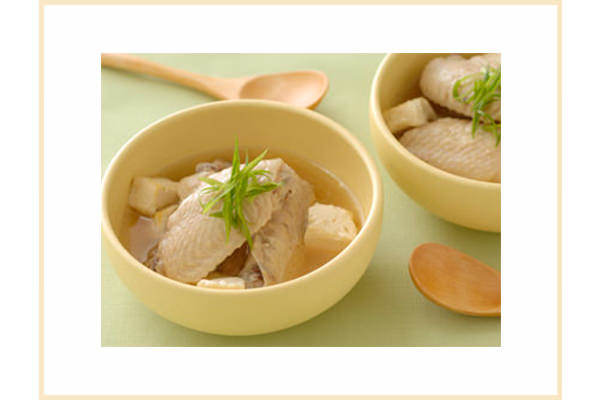 【肌荒れ・乾燥・肌のハリ・小ジワ対策レシピ】手羽先と豆腐のスープ煮