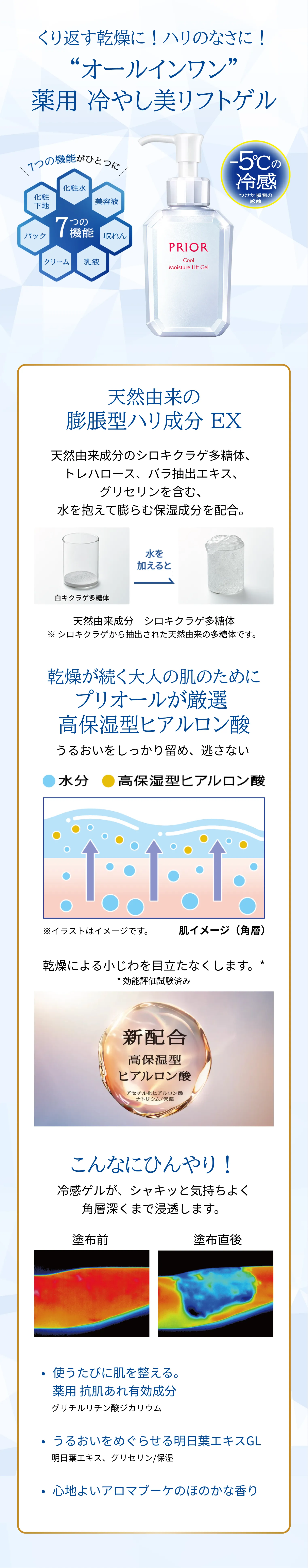 プリオール薬用冷やし美リフトゲル　3本 試してみた】プリオール 薬用 冷やし美リフトゲルの効果・肌質別