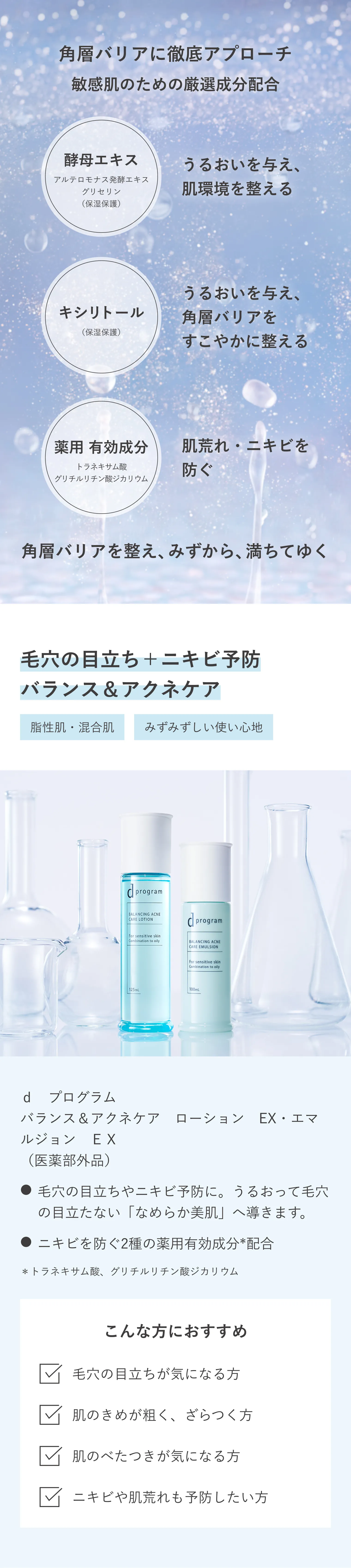 バランス＆アクネケア セット EX｜トライアル ・ 旅行用｜d