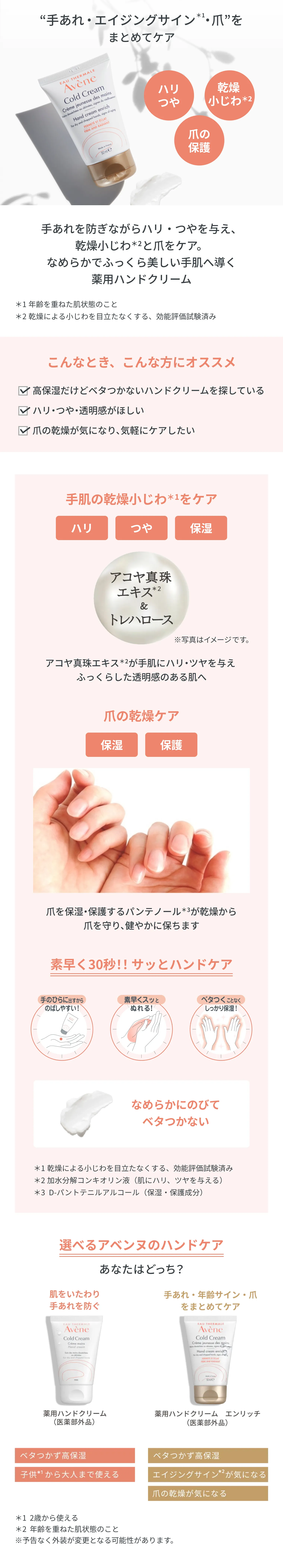 アベンヌ｜薬用ハンドクリーム エンリッチ｜ハンドクリーム