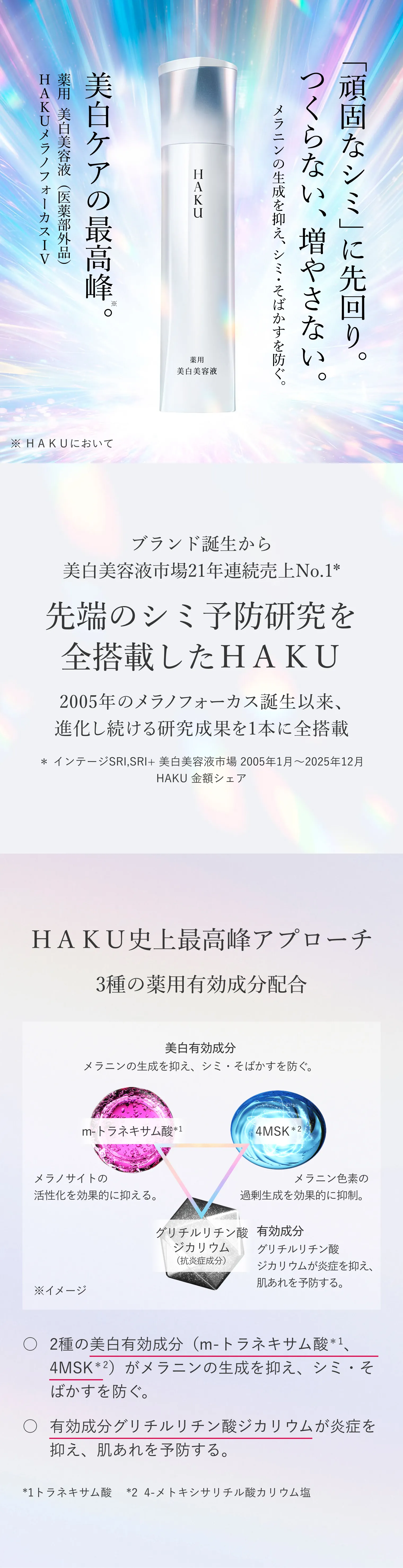 HAKU｜メラノフォーカスIV 20g｜美容液｜資生堂オンラインストア