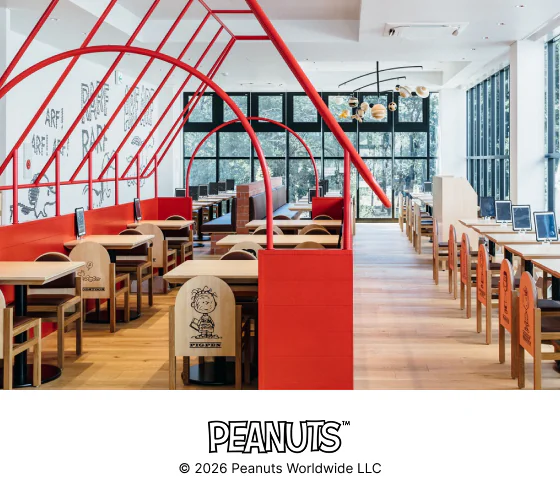 PEANUTS Cafe画像 PEANUTSロゴ