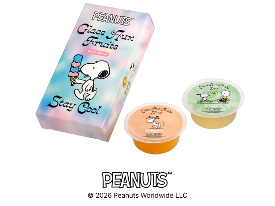 グラス オ フリュイ2個入 PEANUTSロゴ