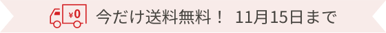 今だけ送料無料！ 11月15日まで