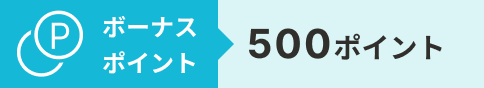 ボーナスポイント500ポイント