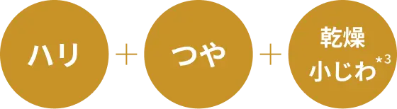 ハリ＋つや＋乾燥小じわ*3