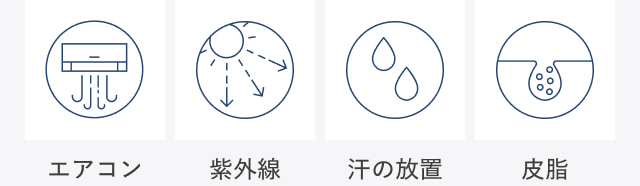 エアコン 紫外線 汗の放置 皮脂
