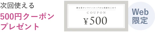 次回使える500円クーポンプレゼント