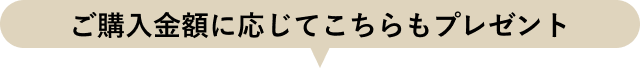 ご購入金額に応じてこちらもプレゼント