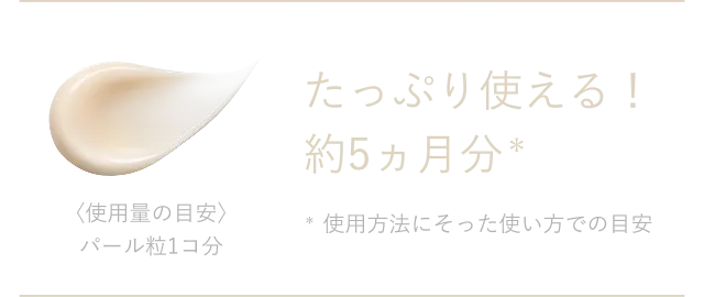 たっぷり使える！ 約5ヵ月分＊