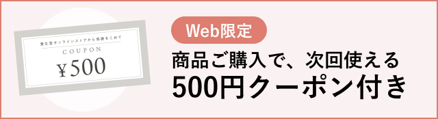 Web限定 商品ご購入で、次回使える500円クーポン付き