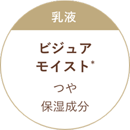 乳液:ビジュアモイスト* つや、保湿成分
