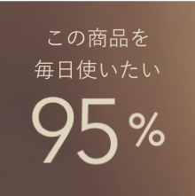 この商品を毎日使いたい95%