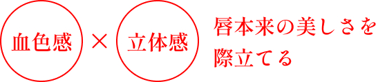 血色感 × 立体感　唇本来の美しさを際立てる