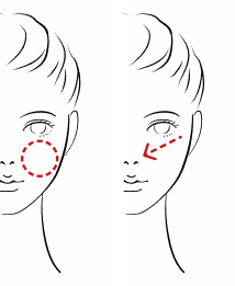 Step2 チークを入れる位置