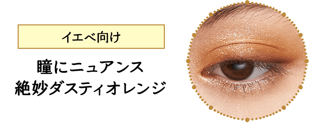 イエベ向け 瞳にニュアンス 絶妙ダスティオレンジ