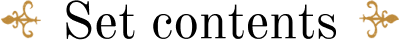 Set contents