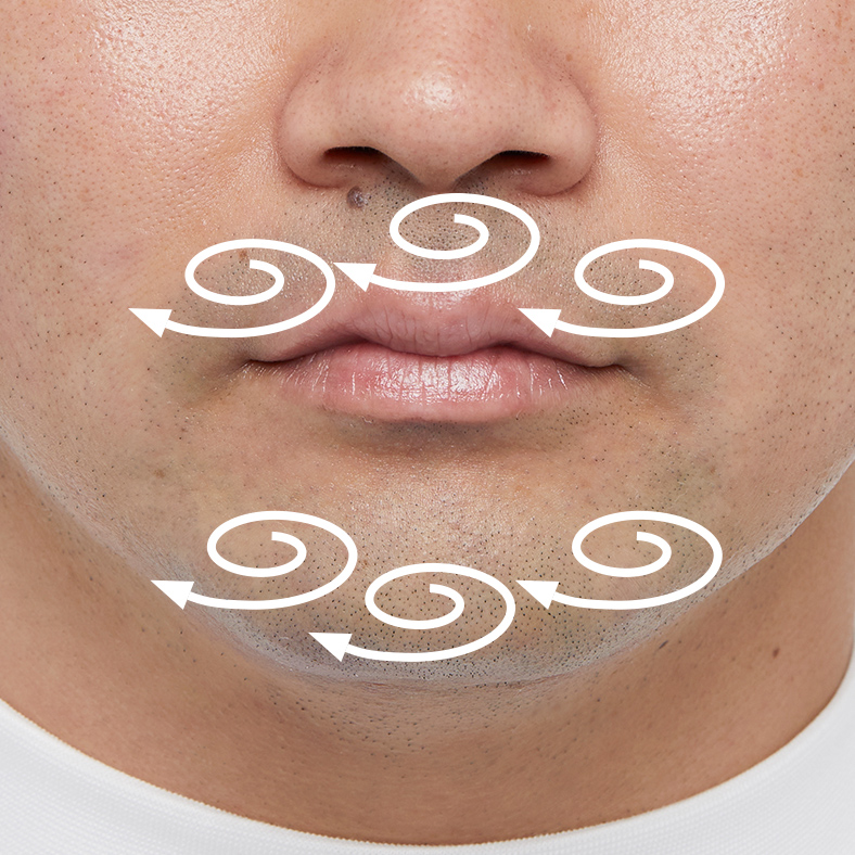 ひげの青みのサンプル画像