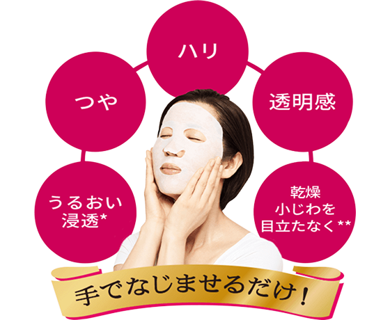うるおい浸透* つや ハリ 透明感 乾燥小じわを目立たなく**