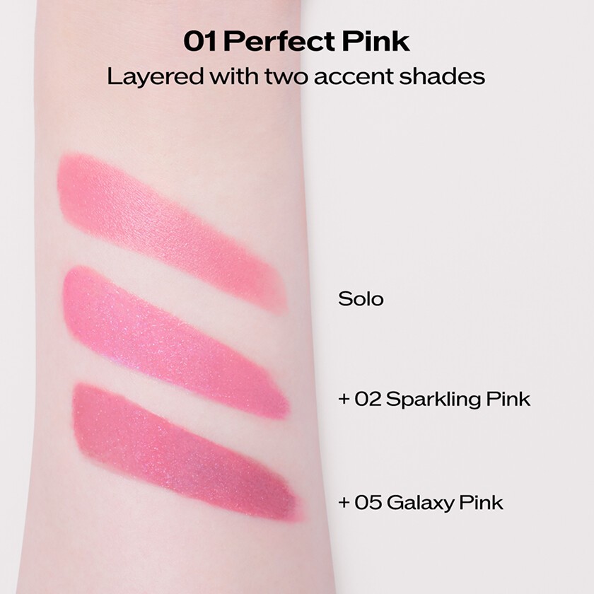 01 Perfect Pink Layered with two accent shades