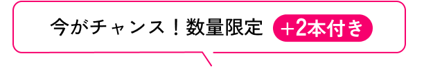 今がチャンス！数量限定 +2本付き